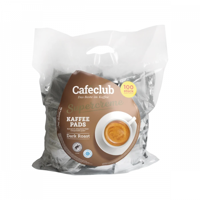 Caféclub Supercreme Dark Roast Koffiepads Voordeeltas 3 Caféclub Supercreme Dark Roast Koffiepads Voordeeltas